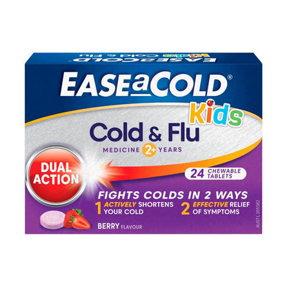 Ease A Cold Kids Cold And Flu Chewable Tablets - 24 pack