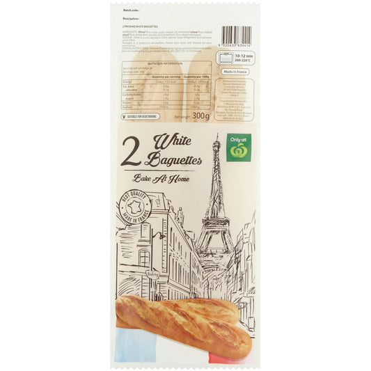 Menissez Bake At Home White Baguettes 2 Pack