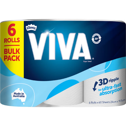 Viva White Paper Towel 6 X 60 Pack