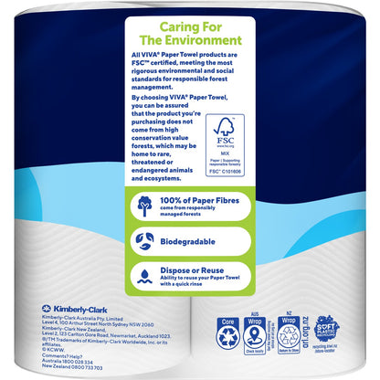 Viva Paper Towels White 360 Sheets 6 Pack