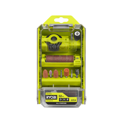 Ryobi All Purpose Rotary Tool Accessory Set - 55 x 5 x 101mm - 52 Piece