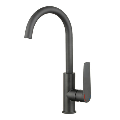 Evekare 35mm Matte Black Designer Extended Side Lever Sink Mixer