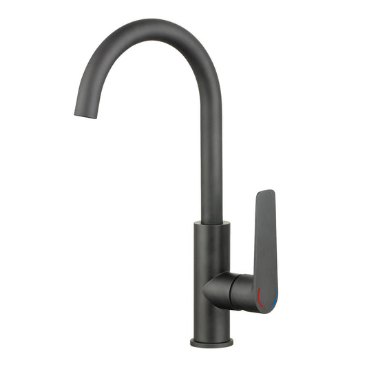 Evekare 35mm Matte Black Designer Extended Side Lever Sink Mixer