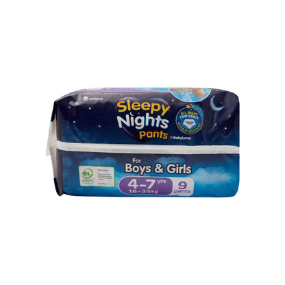 Babylove Sleepynights Night Time Pants 4-7 Years (18-35kg) - 9 Pack