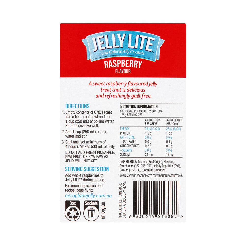 Aeroplane Lite Raspberry Jelly Crystals 2 Pack - 18g