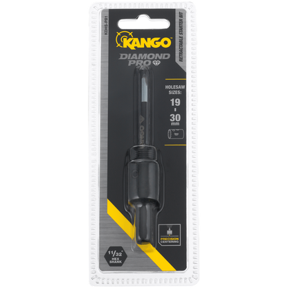Kango 19 Diamond Holesaw Arbor 30mm with Retractable Starter Bit - Yellow
