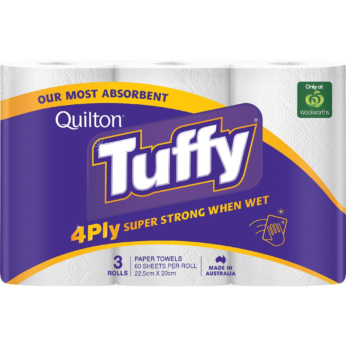 Quilton Tuffy 4 Ply White Paper Towel 3 X 60 Pack