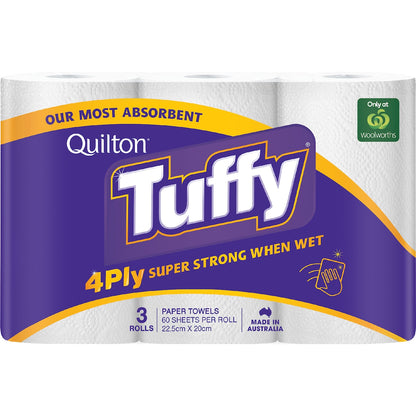Quilton Tuffy 4 Ply White Paper Towel 3 X 60 Pack