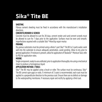 Sika Sikatite BE Bitumen Waterproofing Membrane - 4L