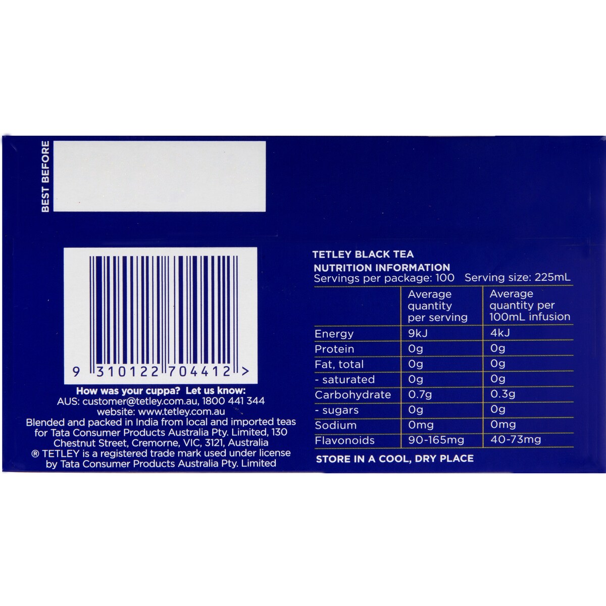 Tetley Tea Bags 100 Pack