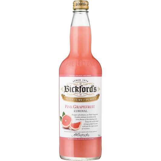 Bickford's Cordial Pink Grape Fruit 750mL