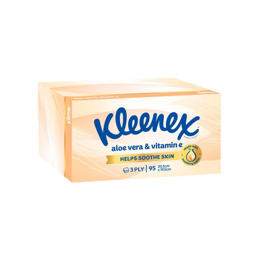 Kleenex 3 Ply Wellbeing Tissues Facial Aloe Vera - 95 pack
