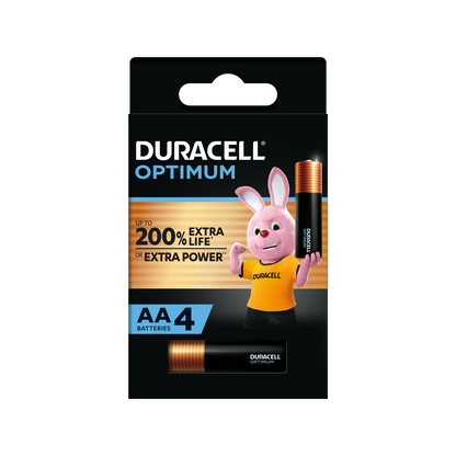 Duracell AA Optimum Batteries - 4 Pack