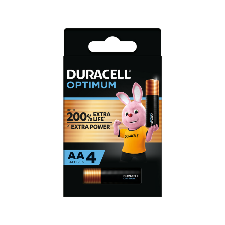 Duracell AA Optimum Batteries - 4 Pack