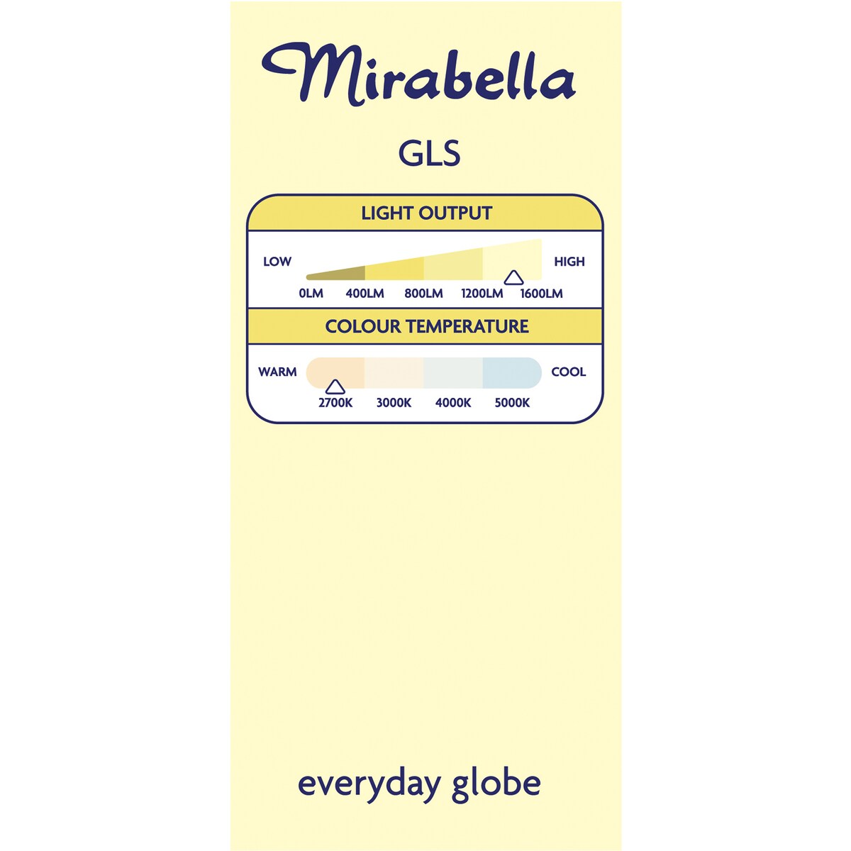Mirabella 14W 1400lm LED GLS Everyday Globe Bayonet Warm White each