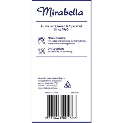 Mirabella 14W 1400lm LED GLS Everyday Globe Edison Screw Warm White each