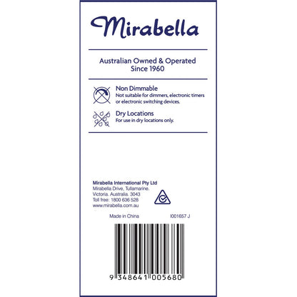 Mirabella 14W 1400lm LED GLS Everyday Globe Bayonet Cool White each