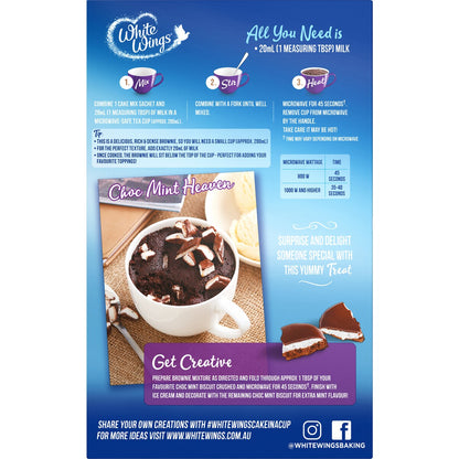 White Wings Cake In A Cup Triple Choc Brownie 4 pack