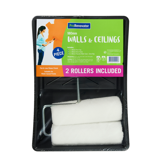 Prorenovator Roller Kit - 180mm - 2 Rollers - 4 Piece