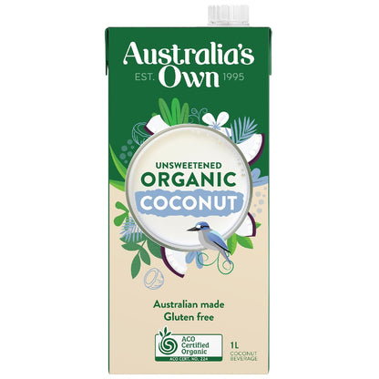 Australias Own Unsweetened Coconut Long Life Milk Uht 1l