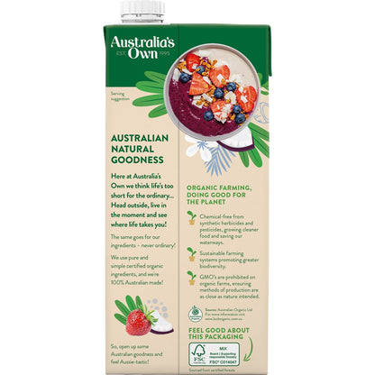 Australias Own Unsweetened Coconut Milk 1l
