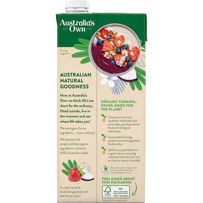 Australias Own Unsweetened Coconut Long Life Milk Uht 1l