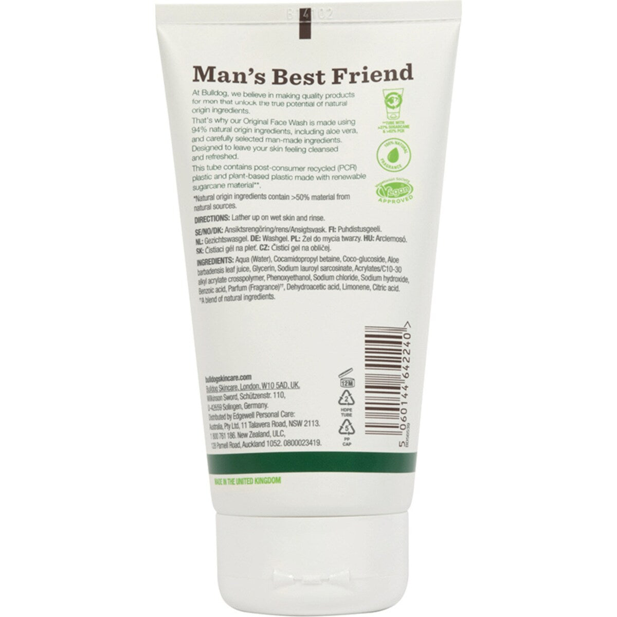Bull Dog Skincare For Men Original Face Wash 150ml