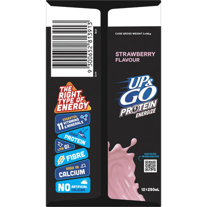 Sanitarium Up & Go Protein Energize Strawberry Flavour 250ml x 12 pack