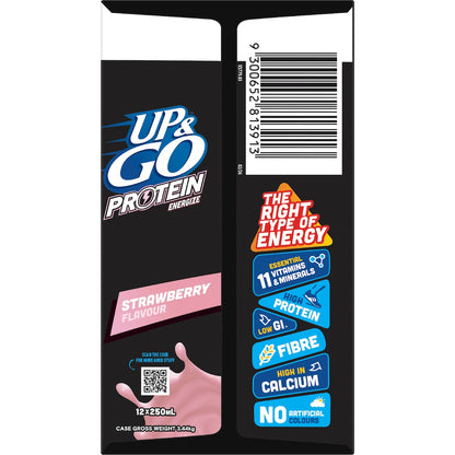 Up&go Protein Energize Liquid Breakfast Strawberry 250ml X 12 Pack