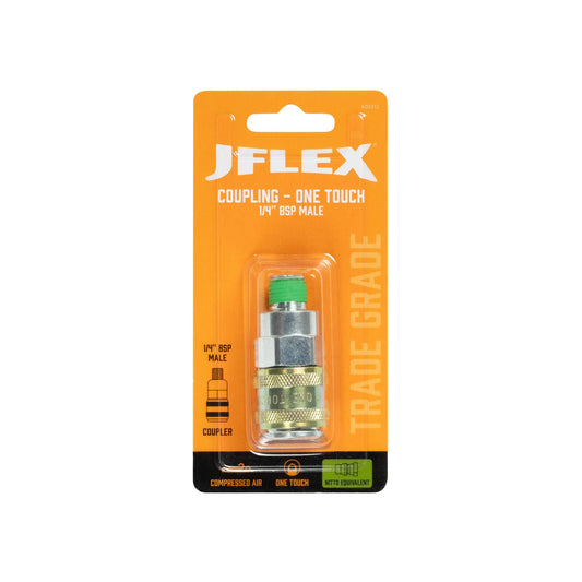 Jflex BSP Male Coupling - 1/4" - Nitto Equivalent - 22 x 58mm