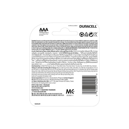 Duracell Coppertop AAA Alkaline Batteries - 4 Pack