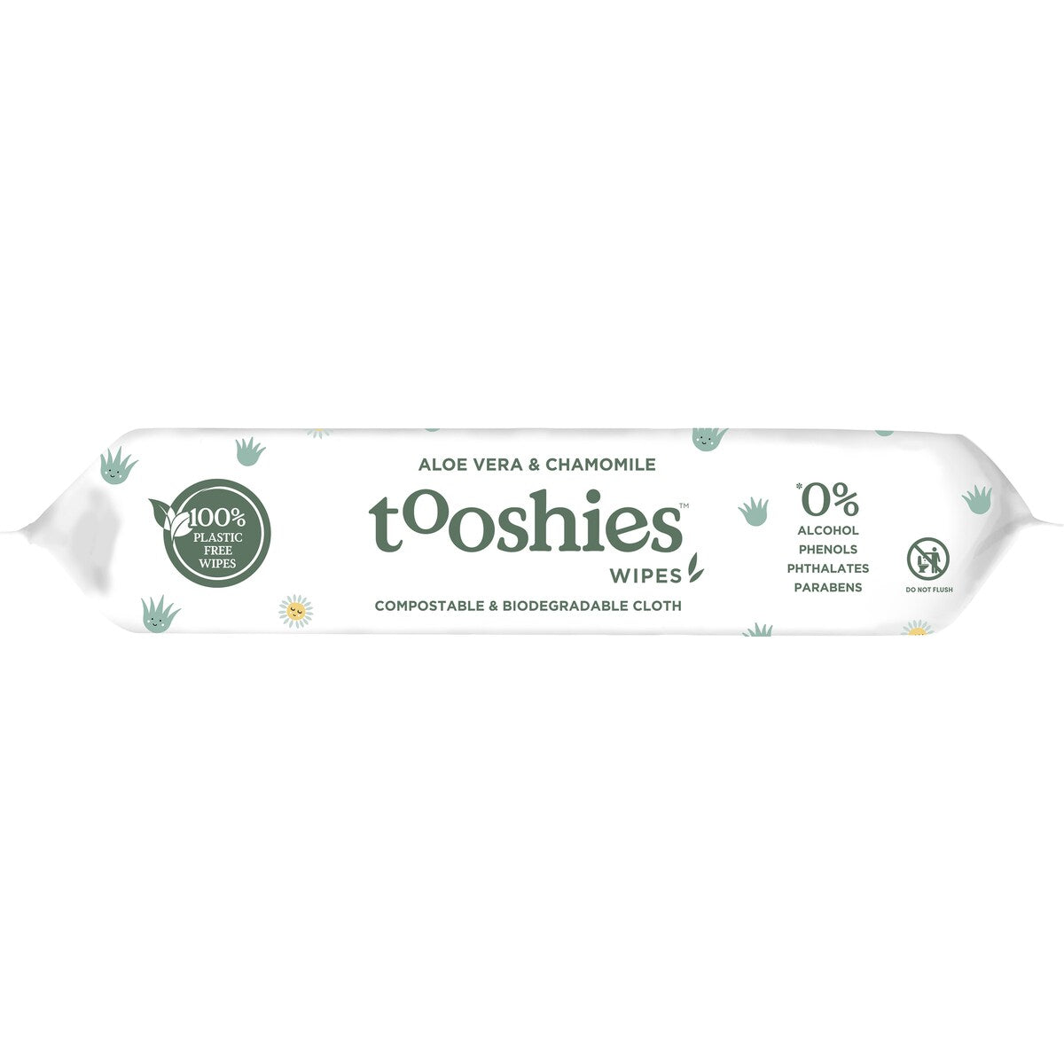 Tooshies Eco Wipes Aloe Vera & Chamomile Baby Wipes 70 Pack