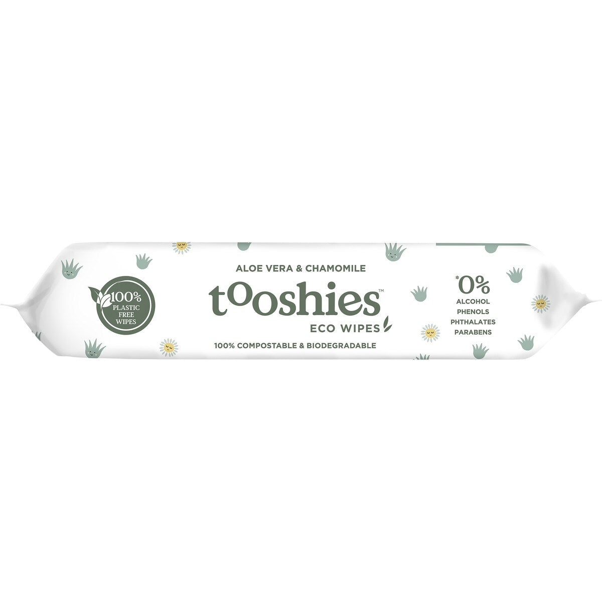 Tooshies Eco Wipes Aloe Vera & Chamomile Baby Wipes 70 Pack
