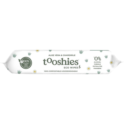 Tooshies Eco Wipes Aloe Vera & Chamomile Baby Wipes 70 Pack