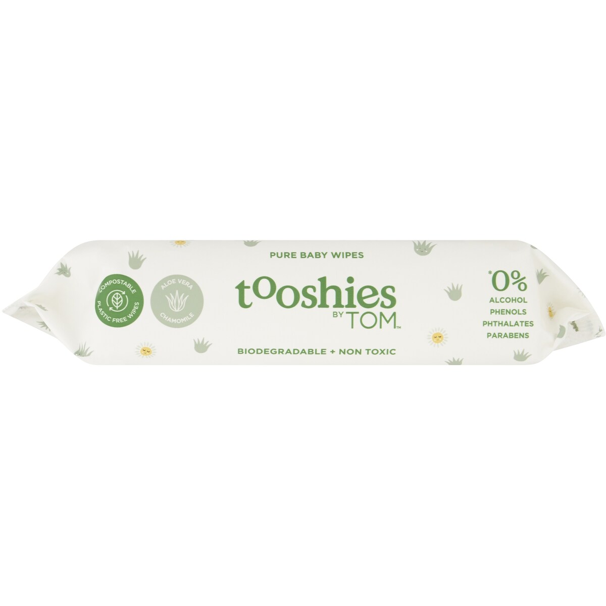 Tooshies Eco Wipes Aloe Vera & Chamomile Baby Wipes 70 Pack
