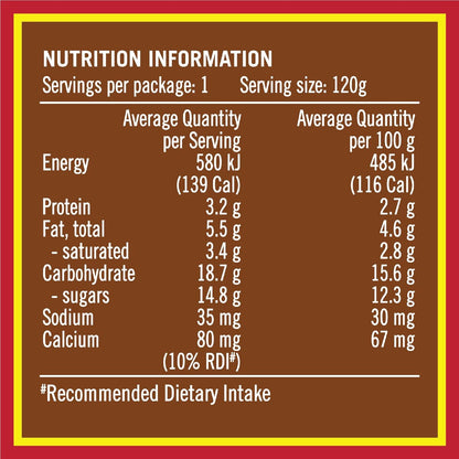 Foster Clark's Snak Pack Chocolate Flavoured Custard Pouch 120g