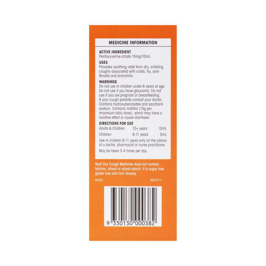 Nyal Dry Cough Mixture - 200mL