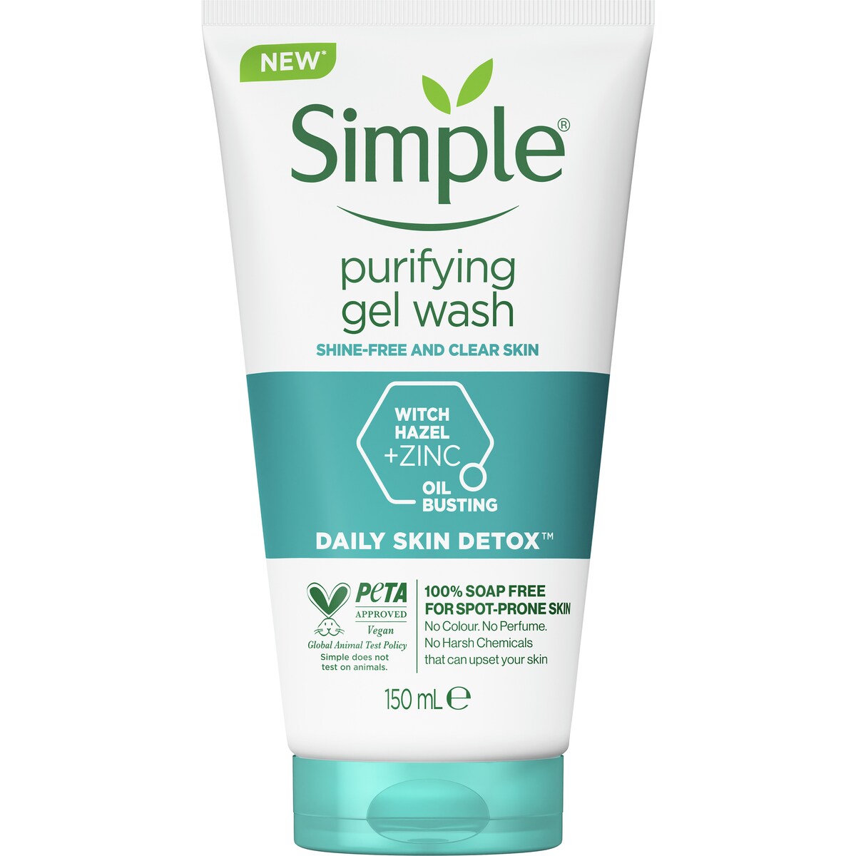 Simple Daily Skin Detox Purifying Facial Wash 150ml