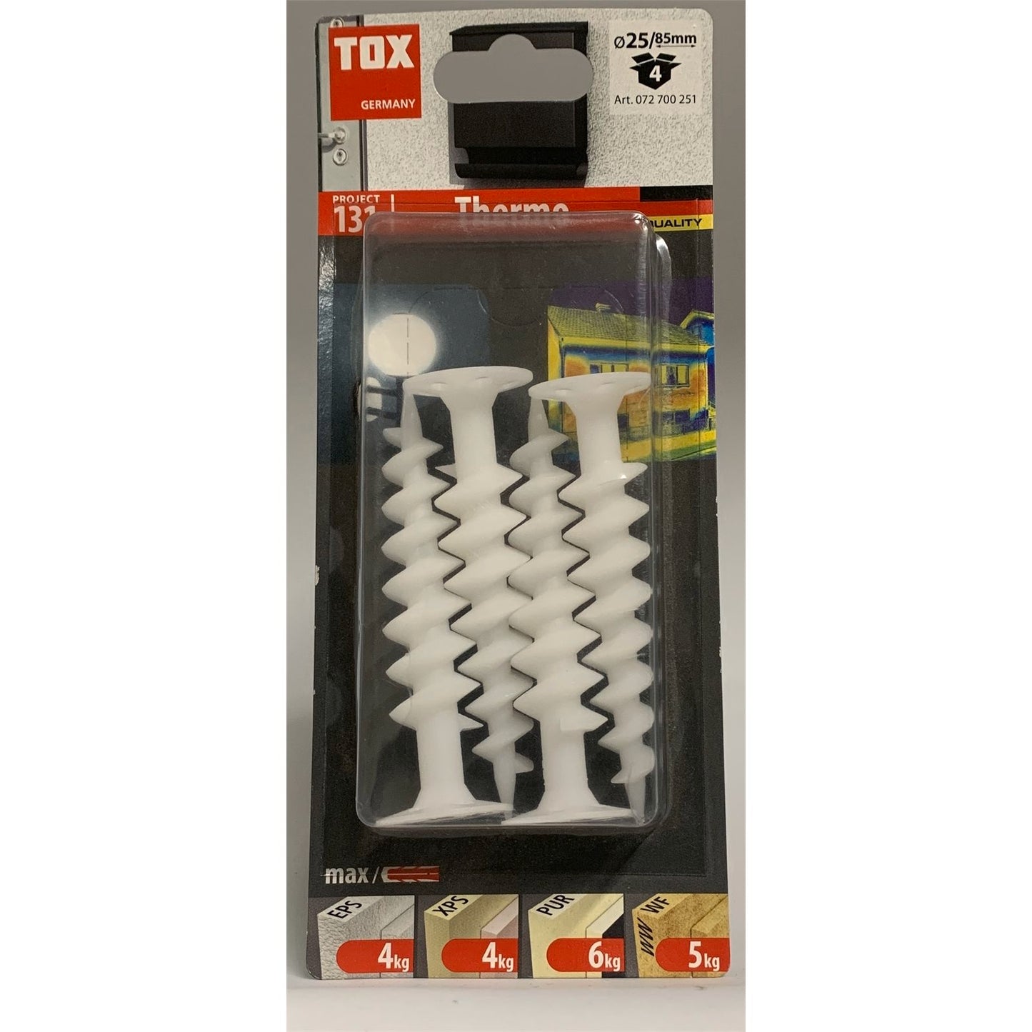 Tox Fasteners Styromate - 85mm - 4 Pack