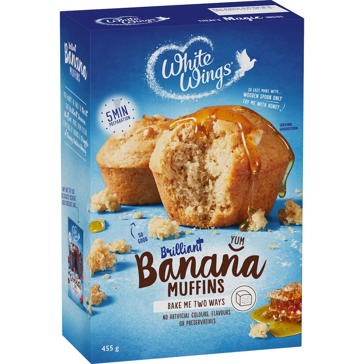 White Wings Banana Muffin 455g