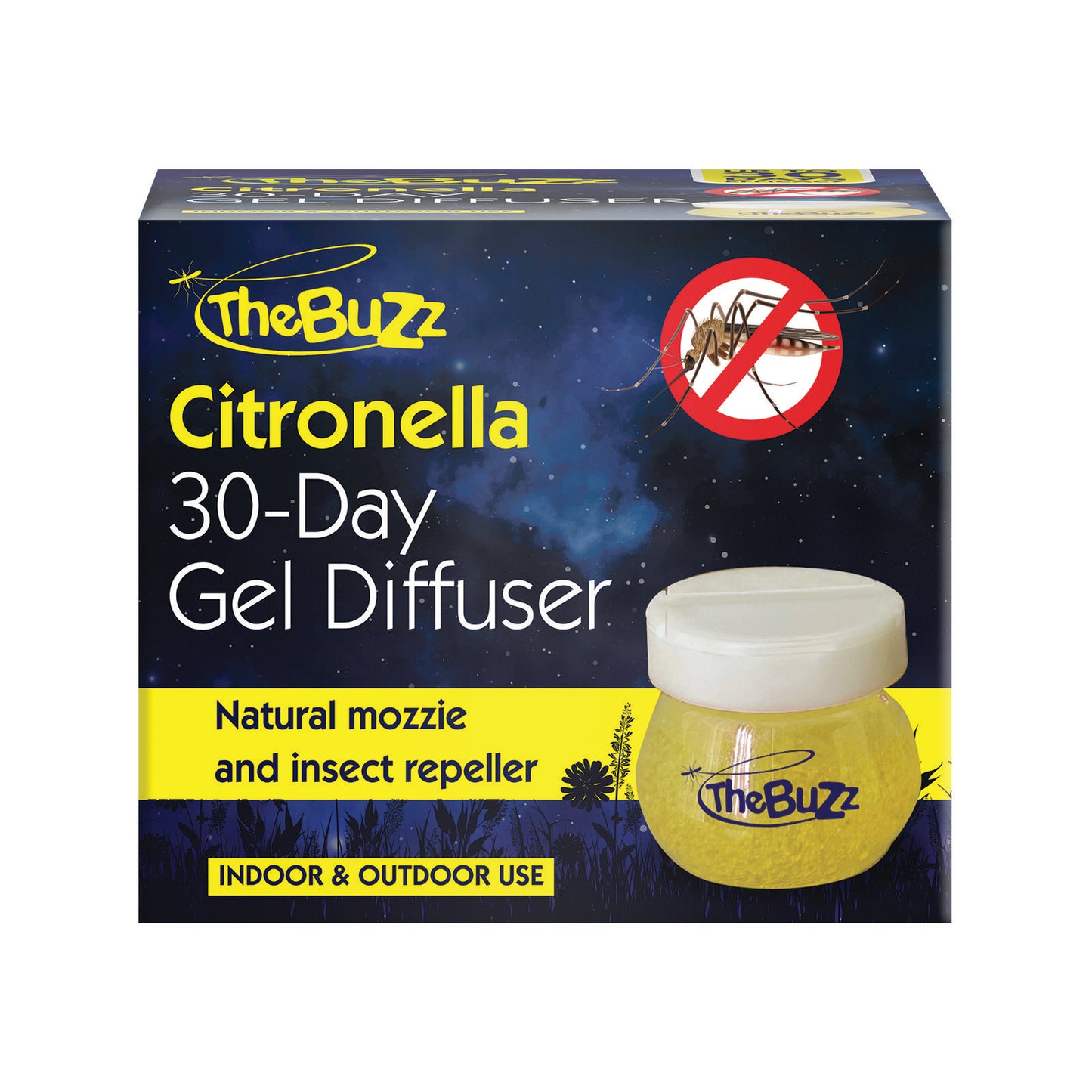 Buzz Citronella 30 Day Gel Diffuser - 75 x 65mm