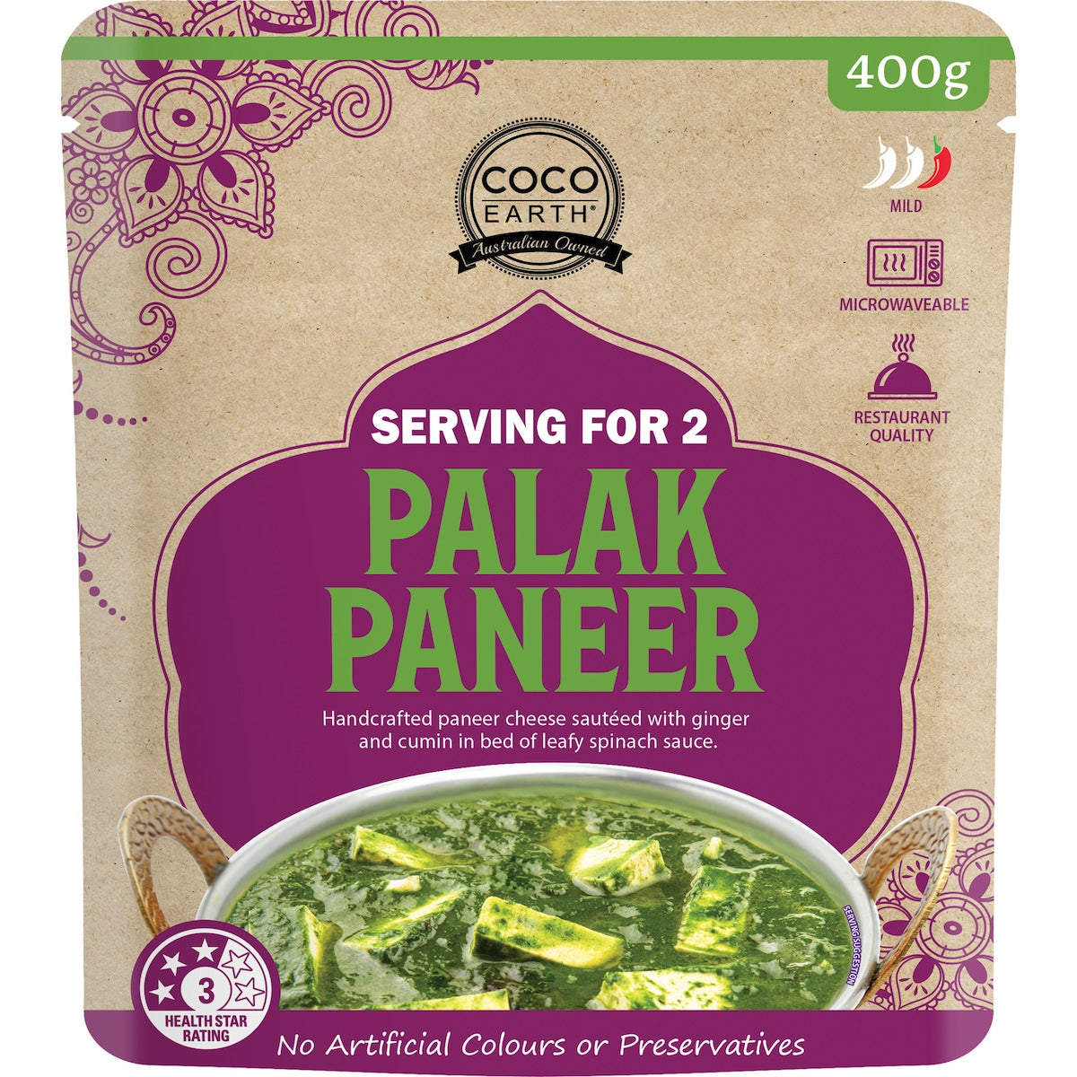 Coco Earth Palak Paneer 400g