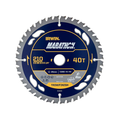 Irwin Marathon Circular Saw Blade - 210mm - 40T