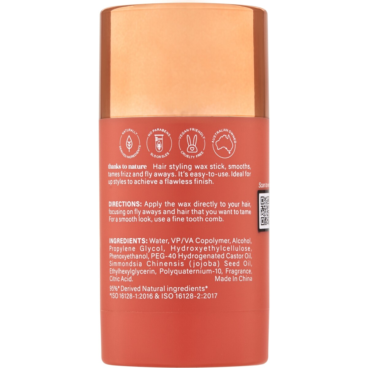 Thanks To Nature Hair Styling Wax Stick 50g