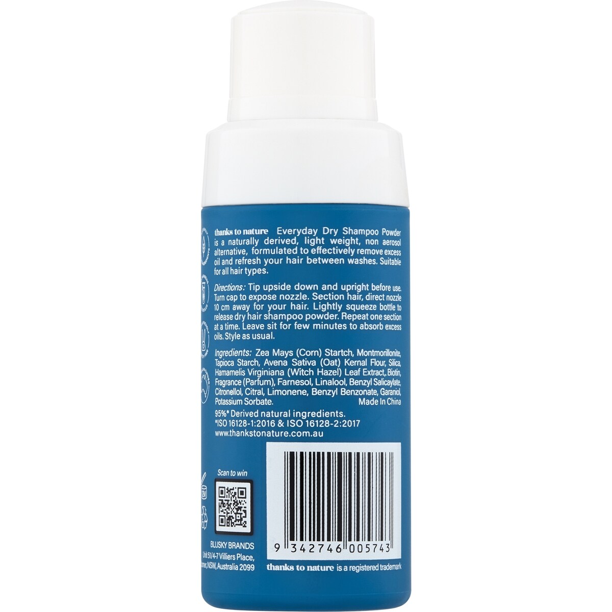 Thanks To Nature Everyday Dry Shampoo Powder 35g