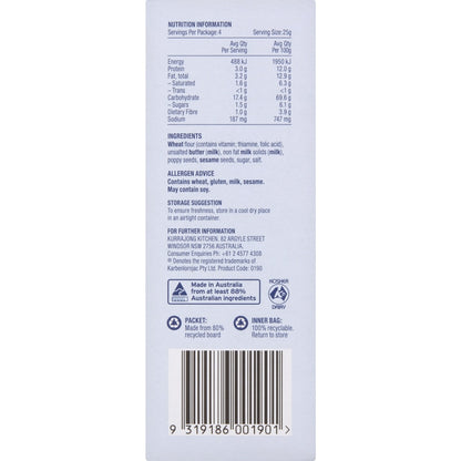 Kurrajong Kitchen Lavosh Snack Twin Pack 100g