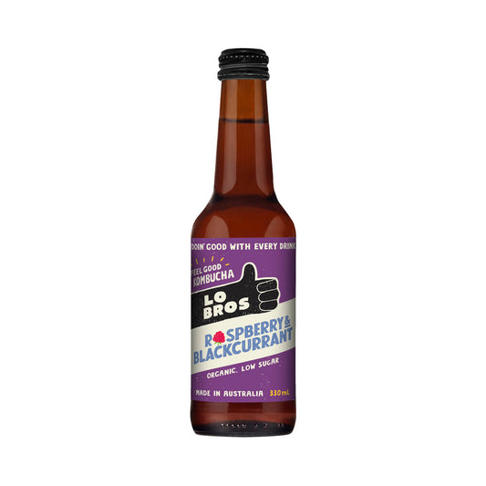 Lo Bros Kombucha Raspberry & Blackcurrant - 330mL