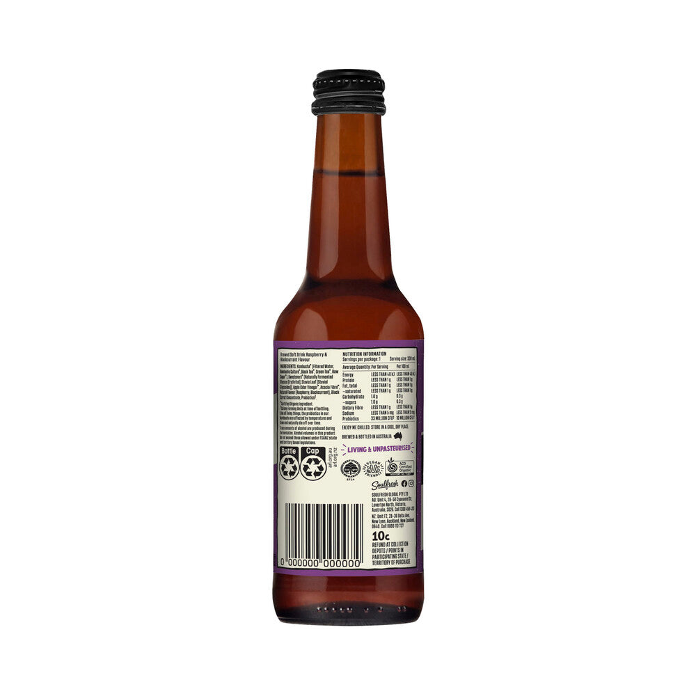 Lo Bros Kombucha Raspberry & Blackcurrant - 330mL