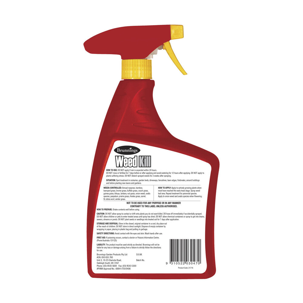 Brunnings Weed Kill - 1L