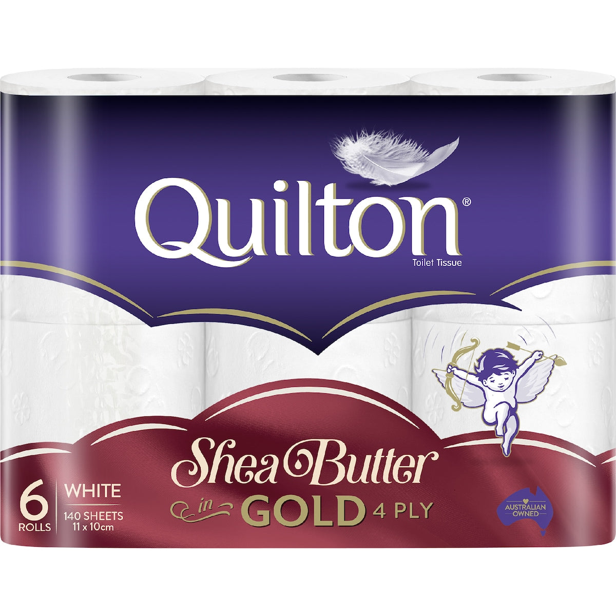 Quilton Gold Shea Butter 4 Ply Toilet Paper 6 Pack